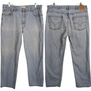 Levis 550‎ Relaxed Fit Light Wash Denim Jeans 40x32 Mens Vintage 1990s